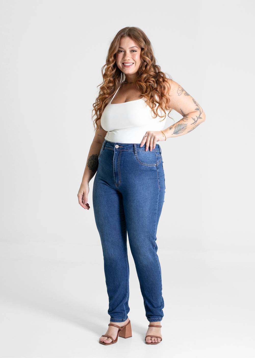 Calça Jeans Sawary Plus Size - 280946 AZUL