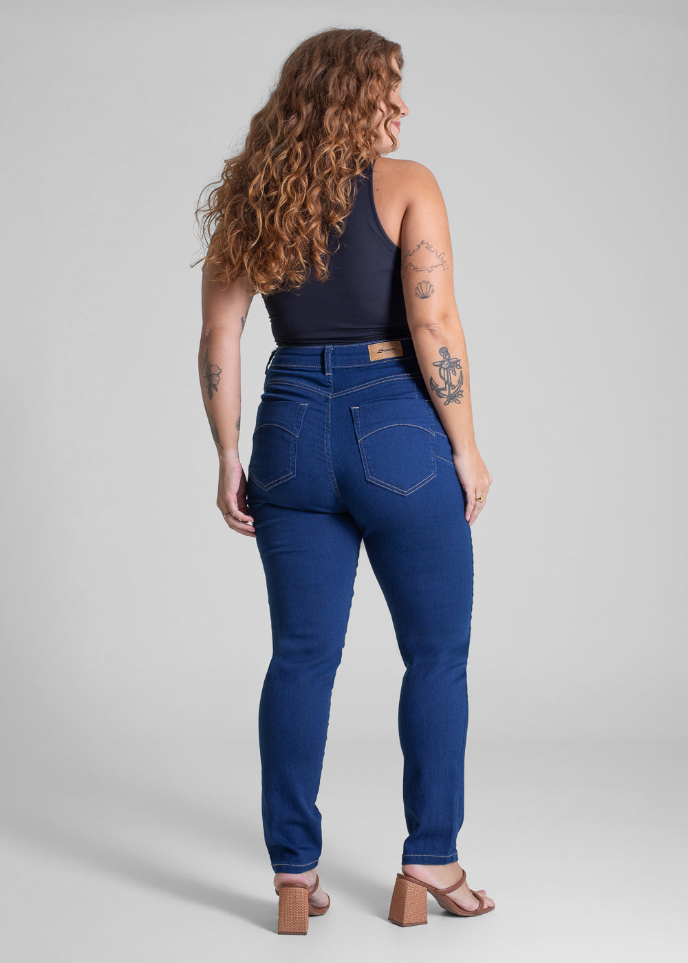 Calça Jeans Sawary Cigarrete Plus Size - 280947 AZUL