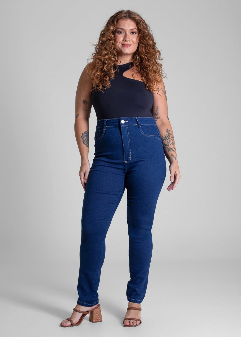 Calça Jeans Sawary Cigarrete Plus Size - 280947 AZUL