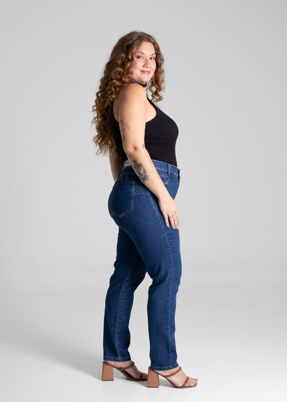 Calça Jeans Sawary Cigarrete Plus Size - 280950 AZUL
