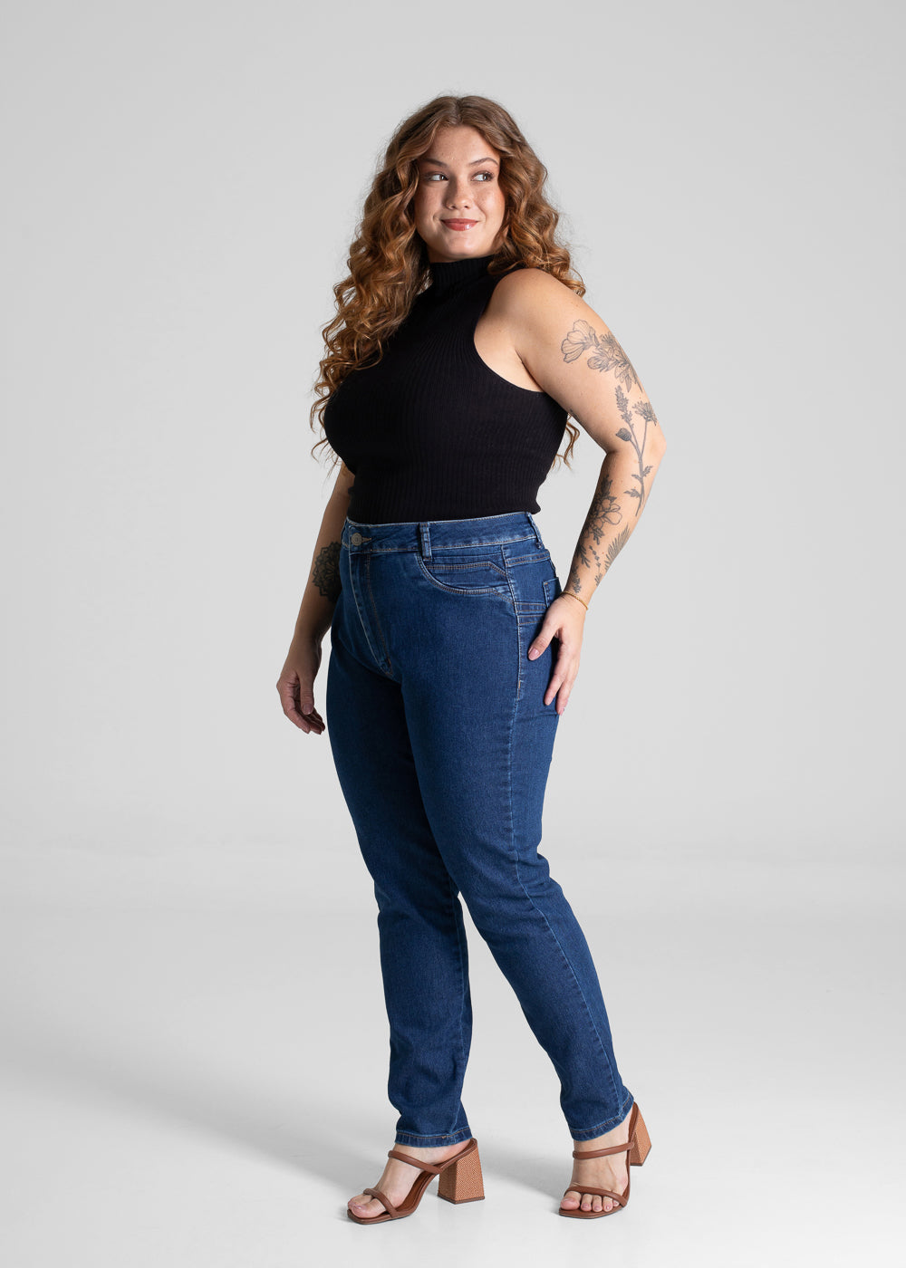 Calça Jeans Sawary Cigarrete Plus Size - 280950 AZUL