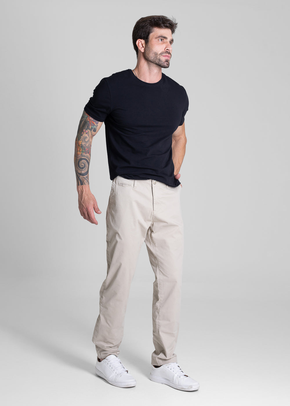 Calça Sarja Sawary Slim - 280955 BEGE