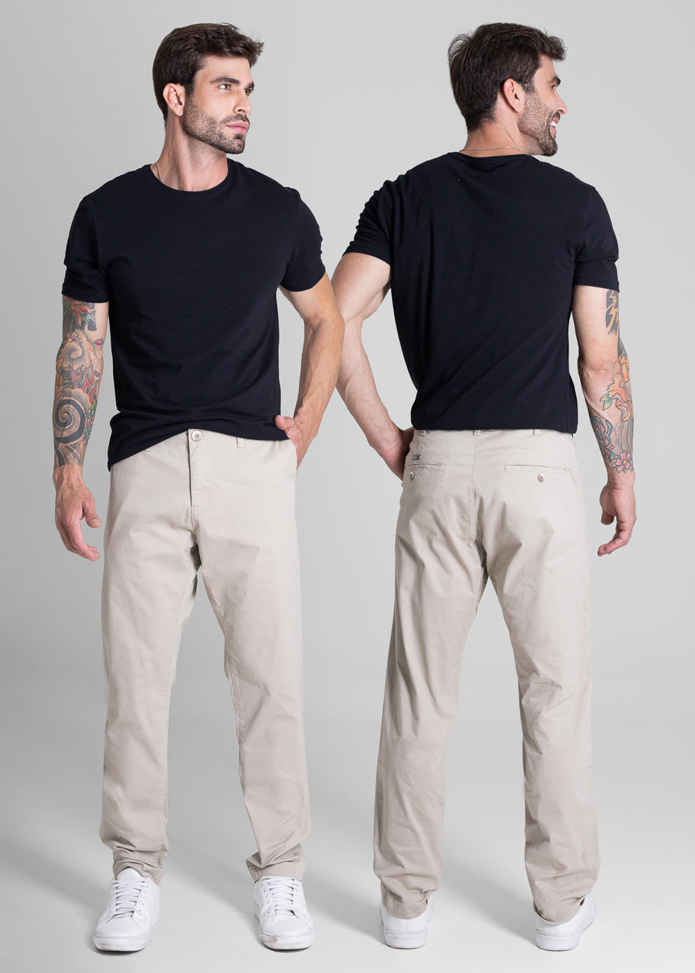 Calça Sarja Sawary Slim - 280955 BEGE