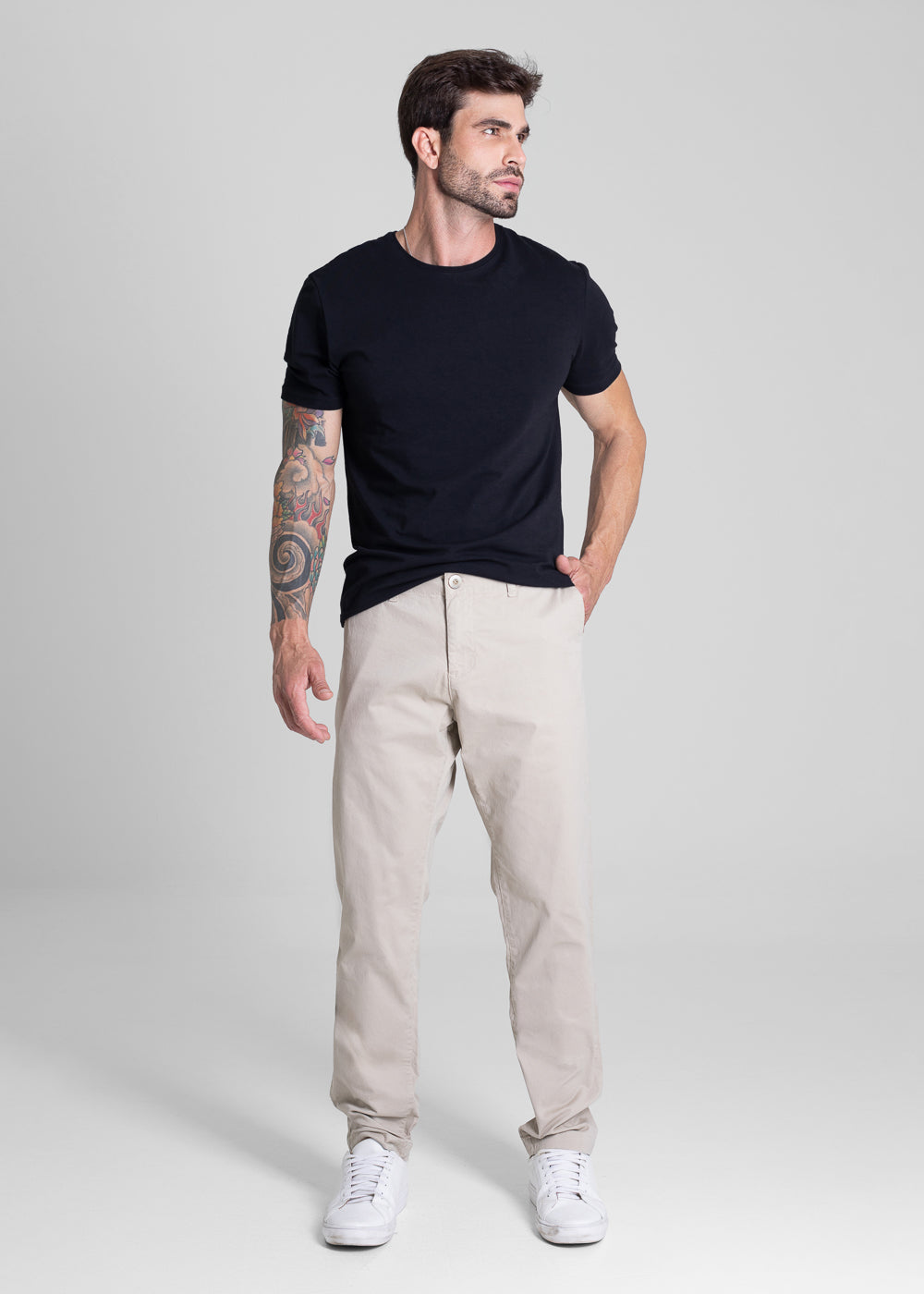 Calça Sarja Sawary Slim - 280955 BEGE