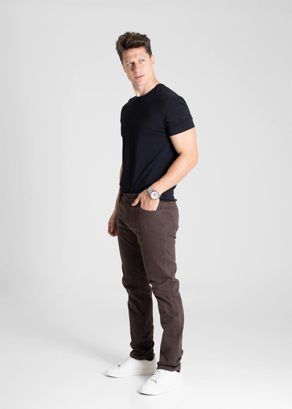 Calça Sarja Sawary Skinny- 280994 MARROM