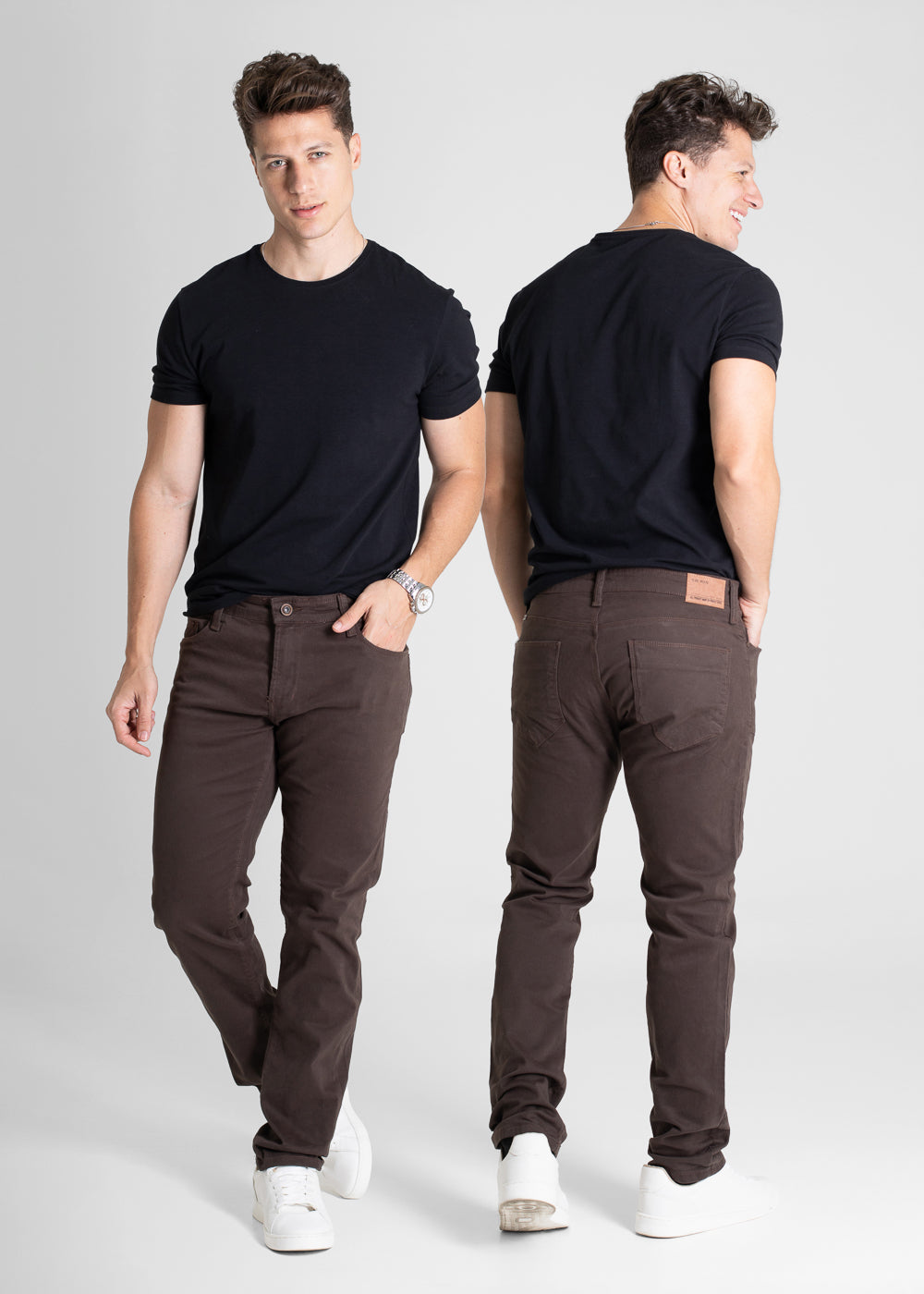 Calça Sarja Sawary Skinny- 280994 MARROM