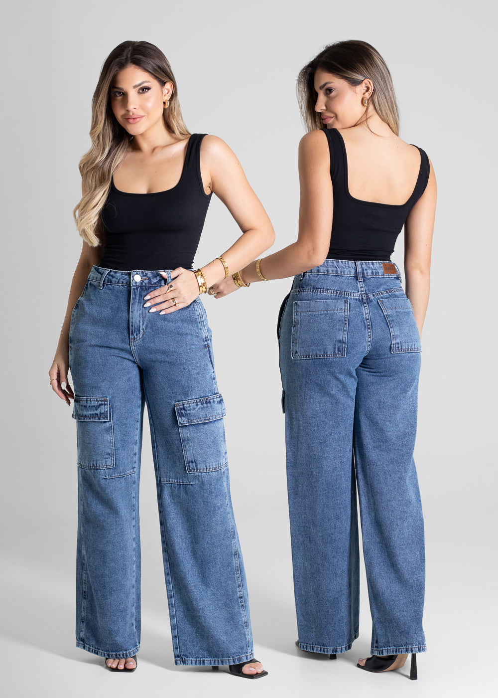 Calça Jeans Sawary Wide Leg - 280998 AZUL