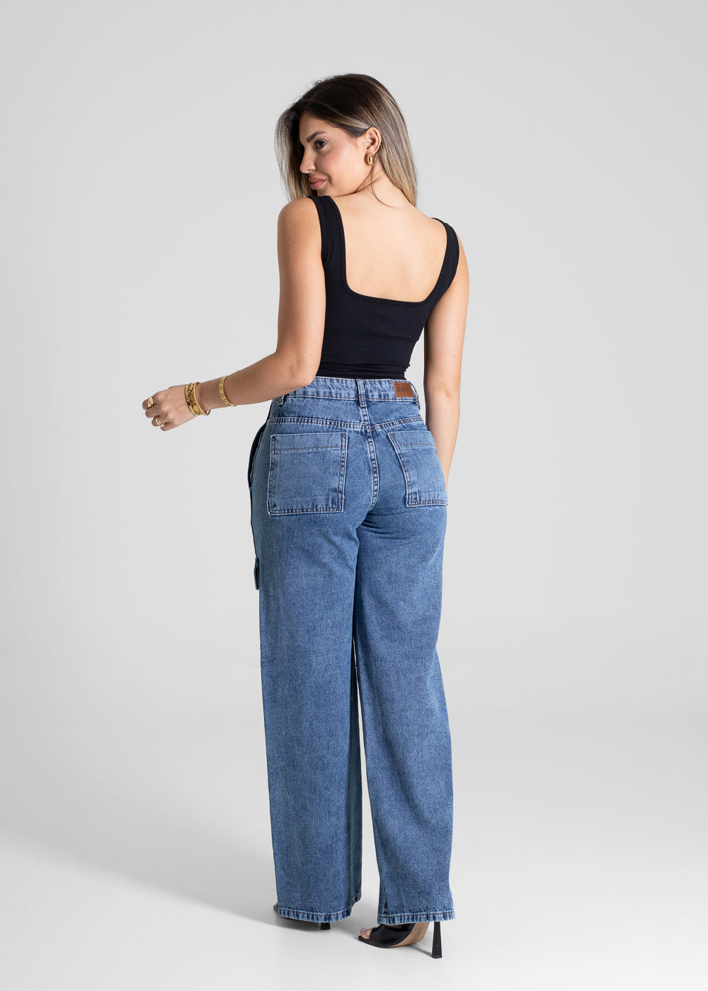 Calça Jeans Sawary Wide Leg - 280998 AZUL