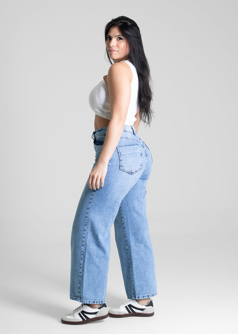 Calça Jeans Sawary Wide Leg Petit - 280999 AZUL