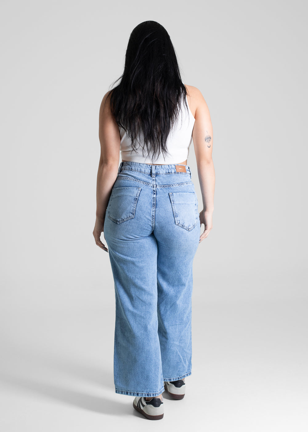 Calça Jeans Sawary Wide Leg Petit - 280999 AZUL