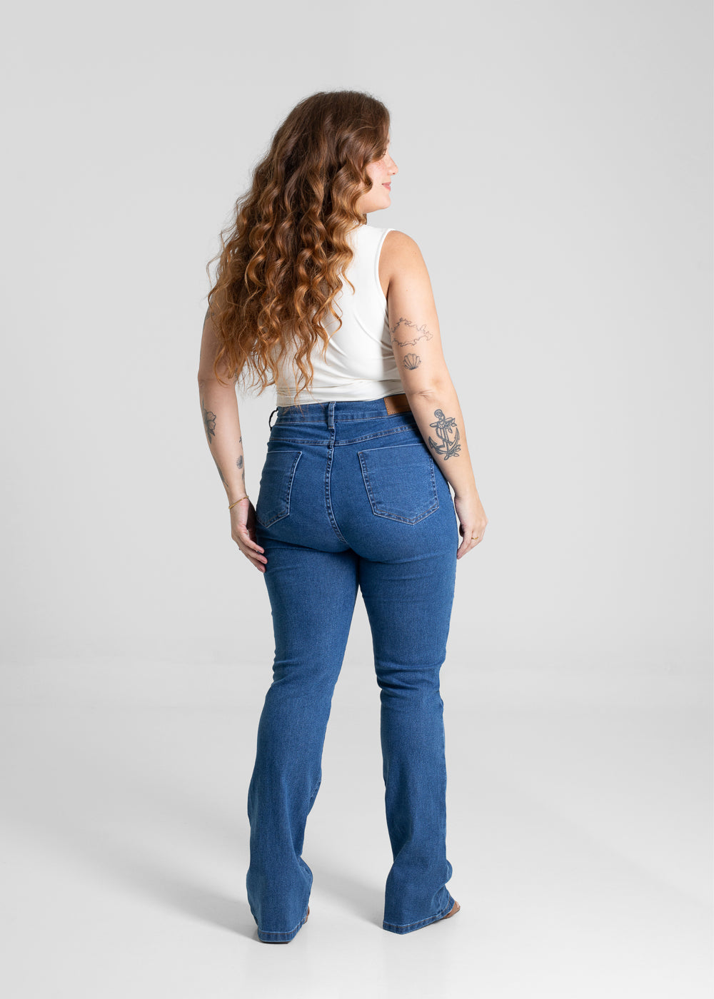 Calça Jeans Sawary Plus Size Bootcut - 281005 AZUL
