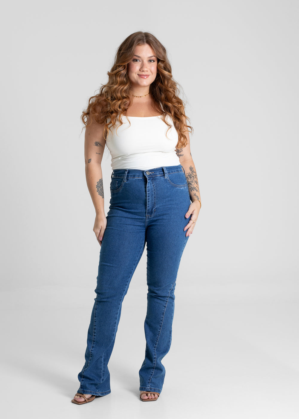 Calça Jeans Sawary Plus Size Bootcut - 281005 AZUL