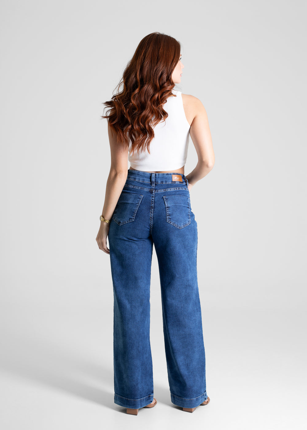 Calça Jeans Sawary Wide Leg - 281016 AZUL
