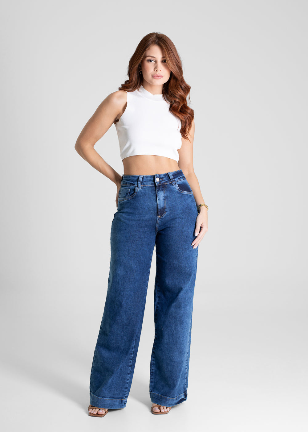Calça Jeans Sawary Wide Leg - 281016 AZUL