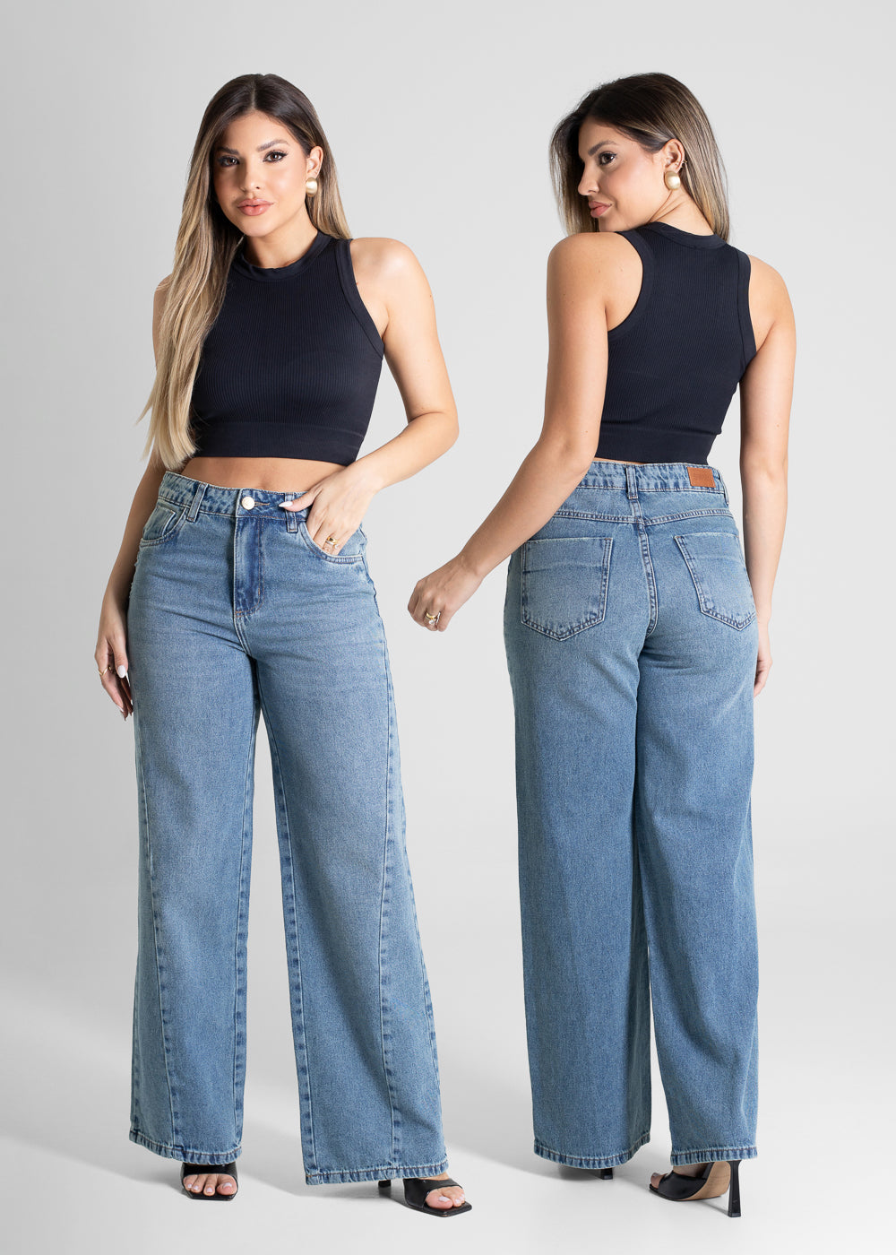 Calça Jeans Sawary Wide Leg - 281021 AZUL