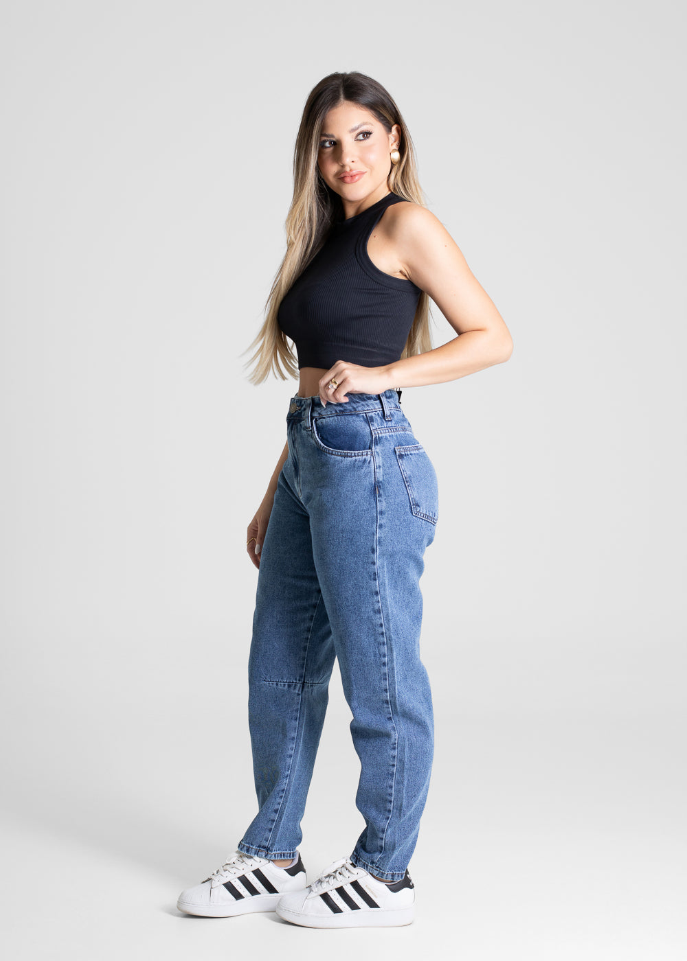 Calça Jeans Sawary Barrel - 281024 AZUL