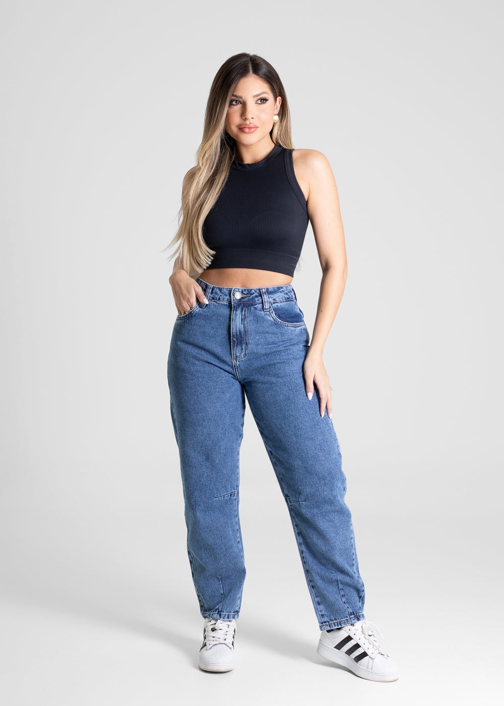 Calça Jeans Sawary Barrel - 281024 AZUL