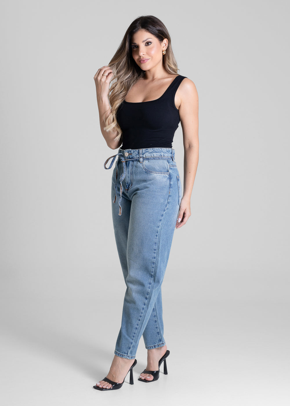 Calça Jeans Sawary Barrel - 281025 AZUL