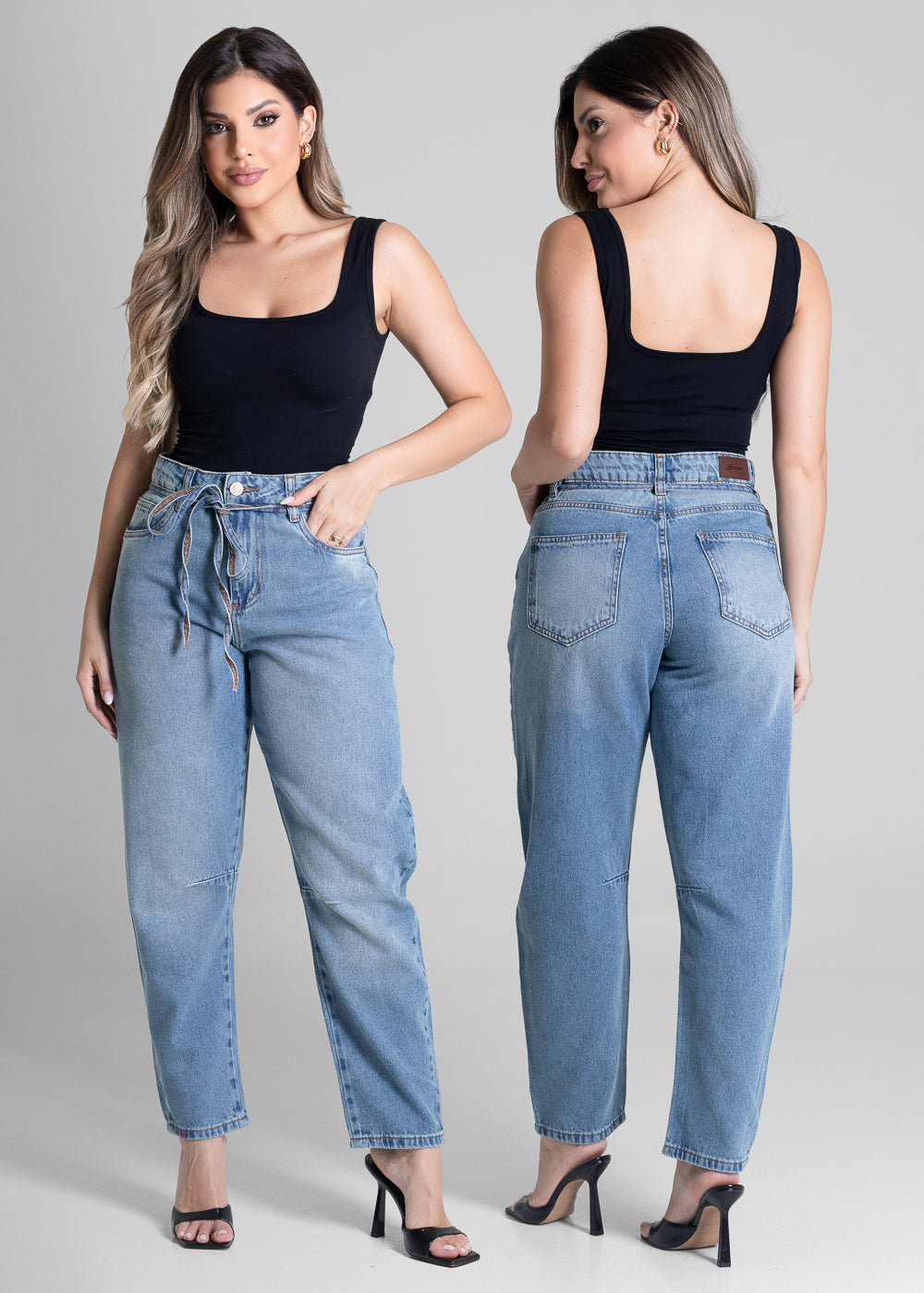 Calça Jeans Sawary Barrel - 281025 AZUL