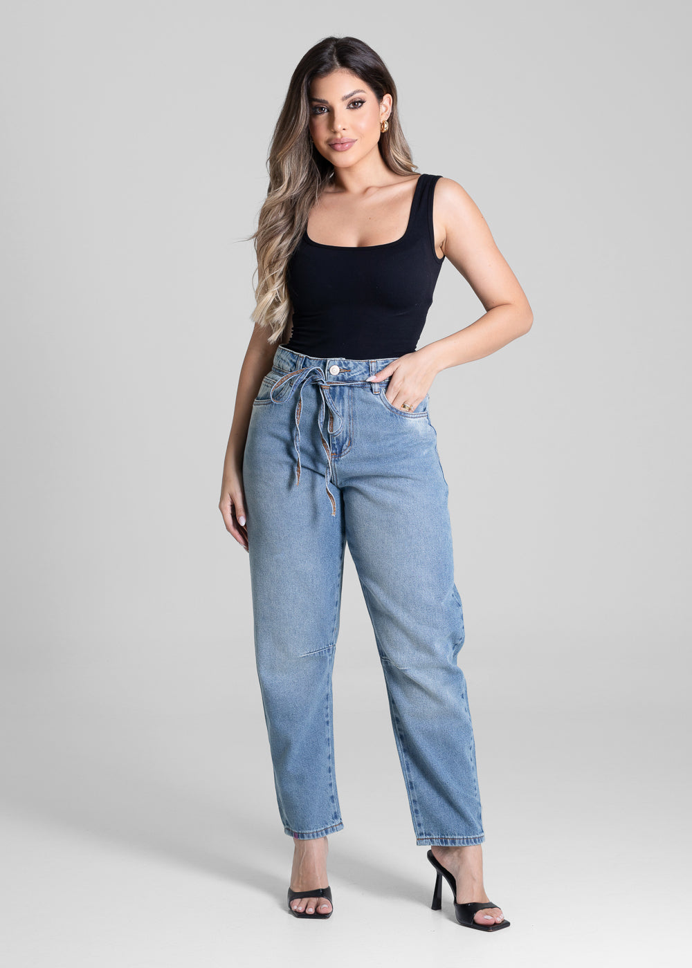 Calça Jeans Sawary Barrel - 281025 AZUL