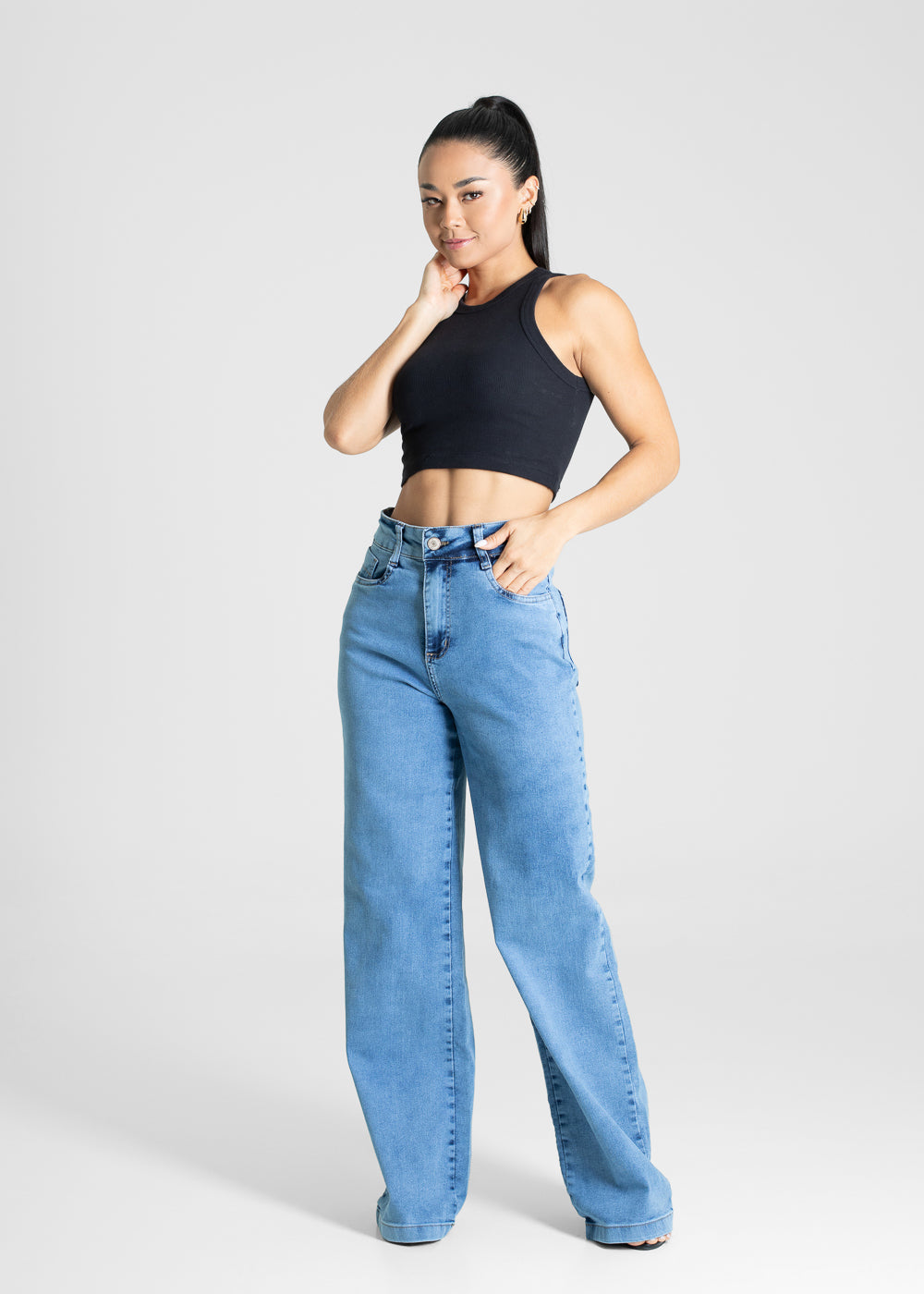 Calça Jeans Sawary Wide Leg - 281033 AZUL