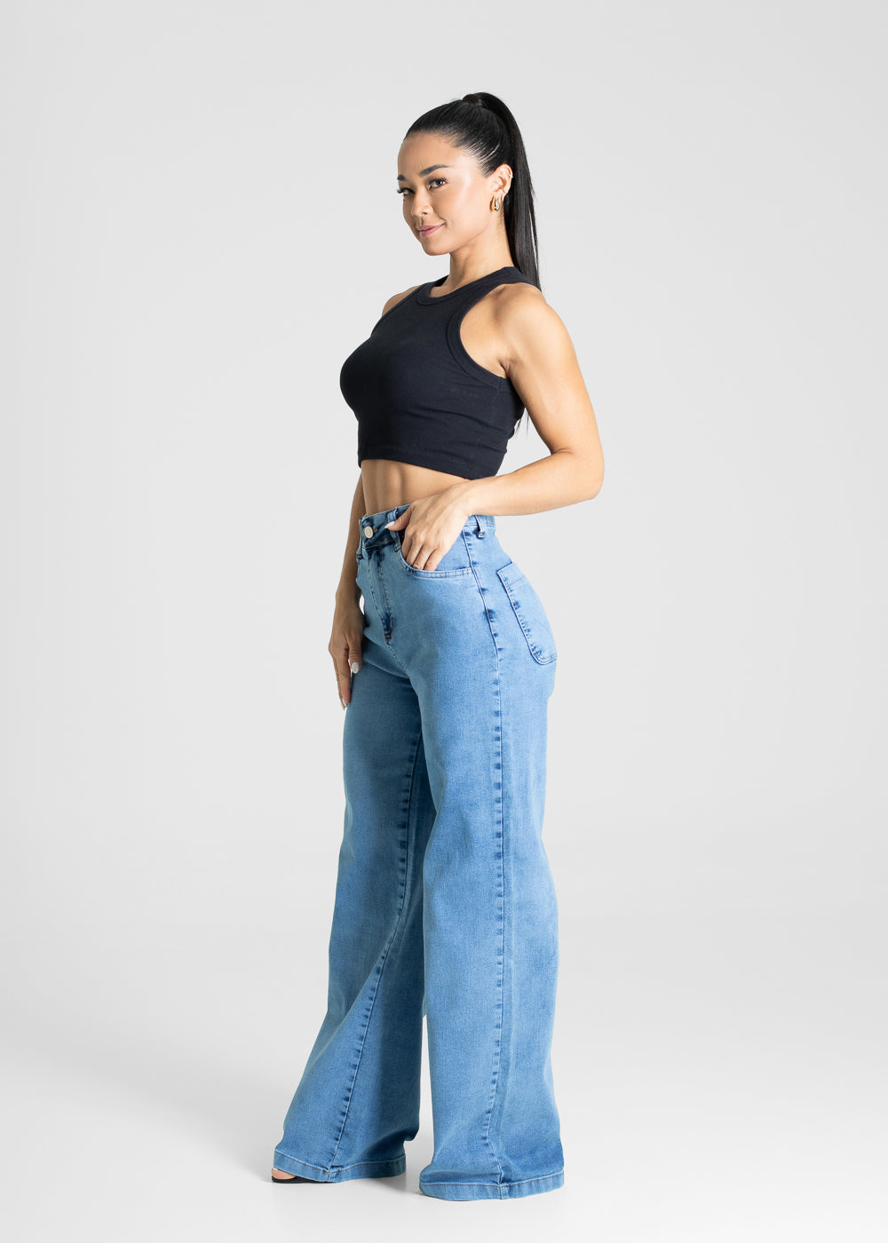 Calça Jeans Sawary Wide Leg - 281033 AZUL