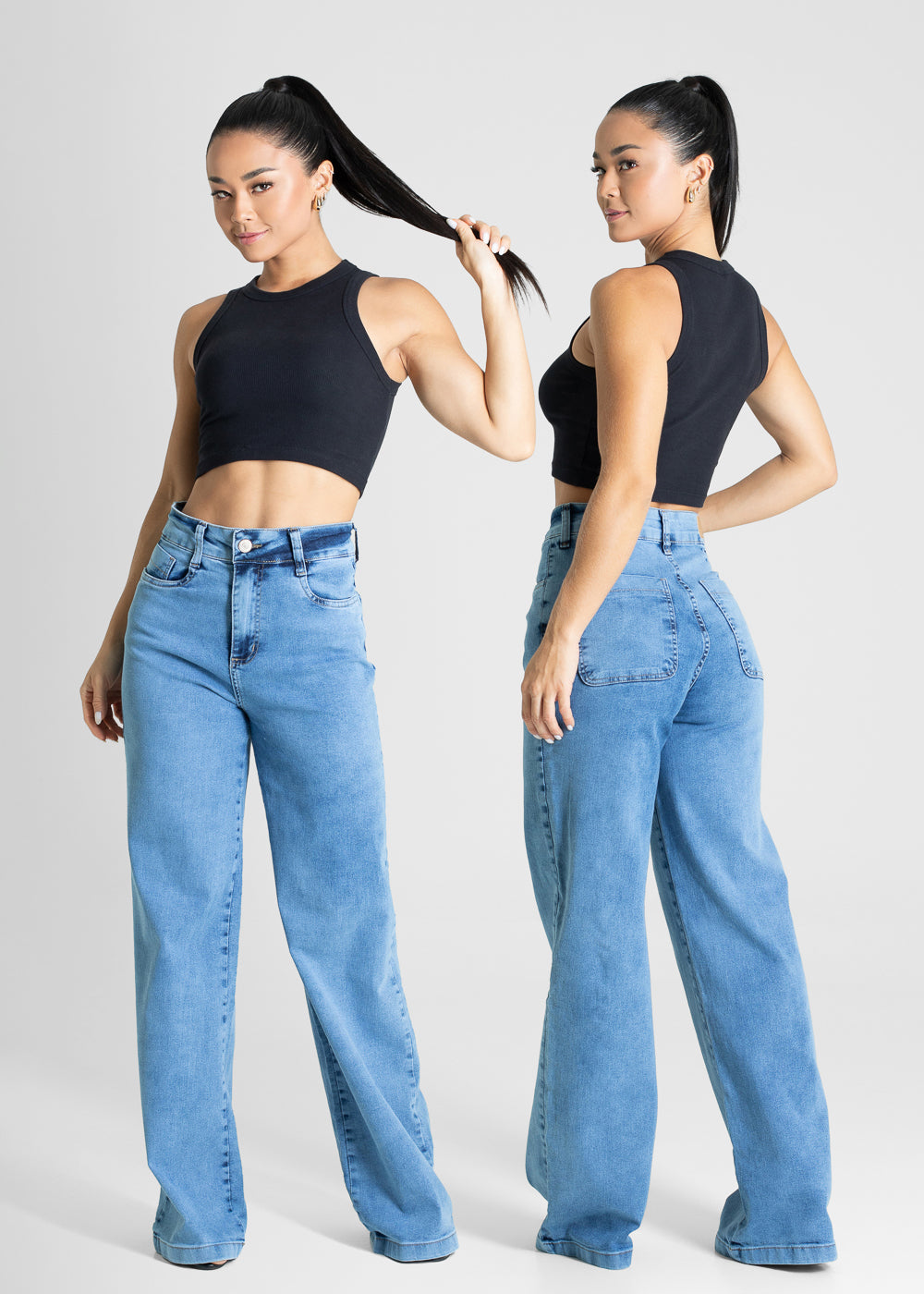 Calça Jeans Sawary Wide Leg - 281033 AZUL