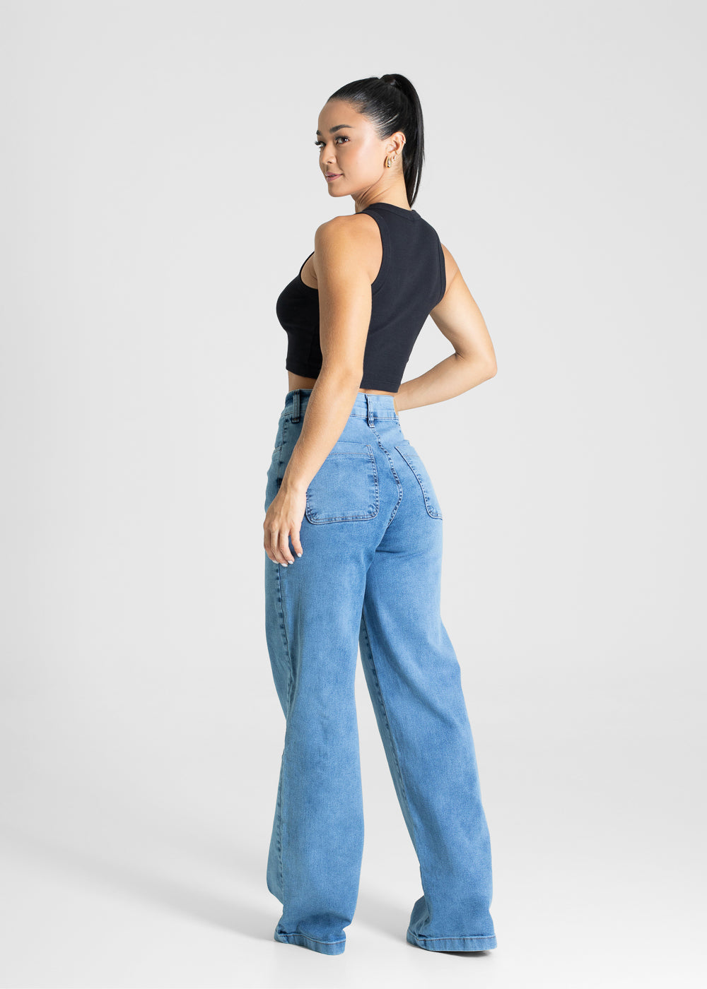 Calça Jeans Sawary Wide Leg - 281033 AZUL