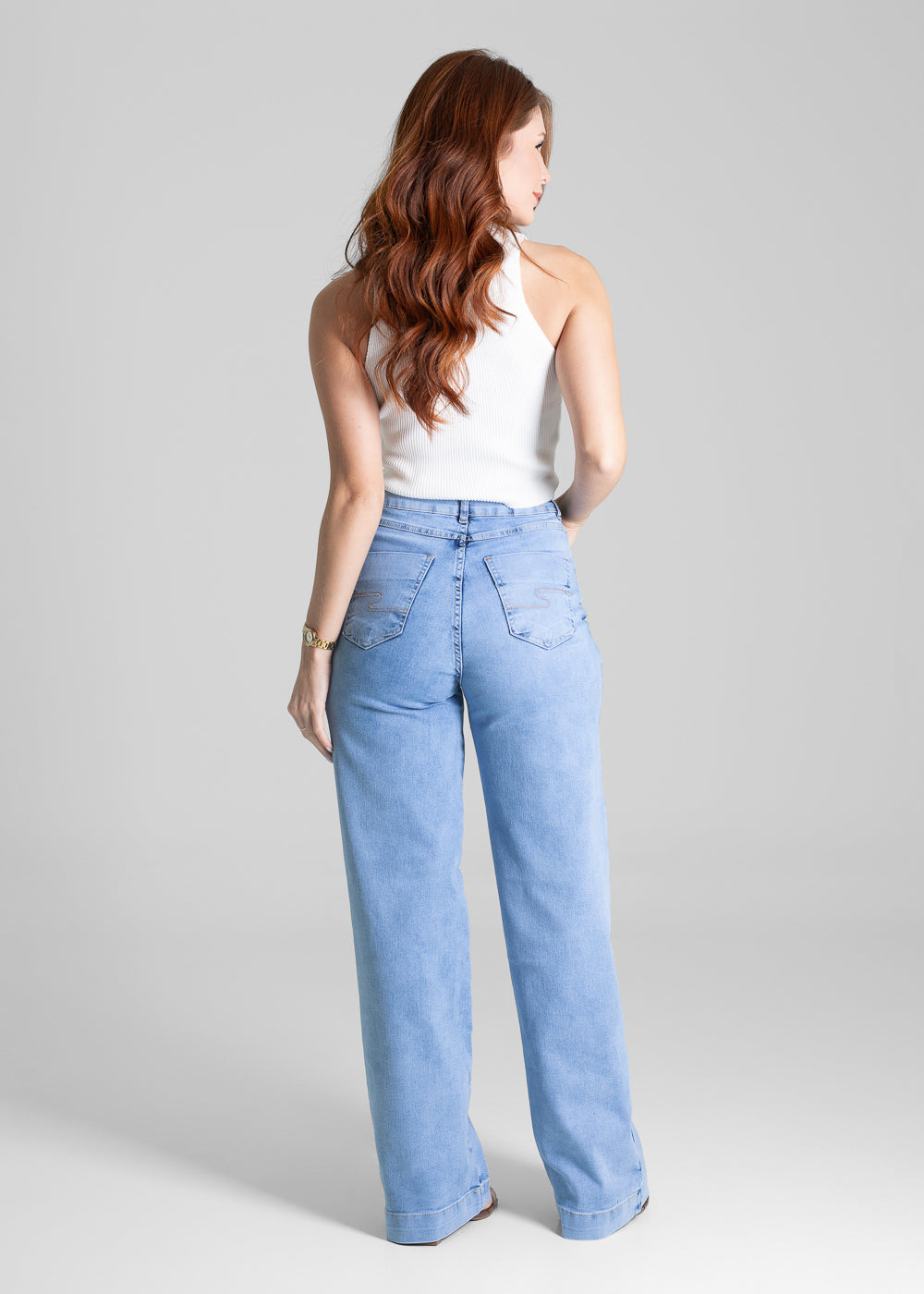 Calça Jeans Sawary Wide Leg - 281041 AZUL