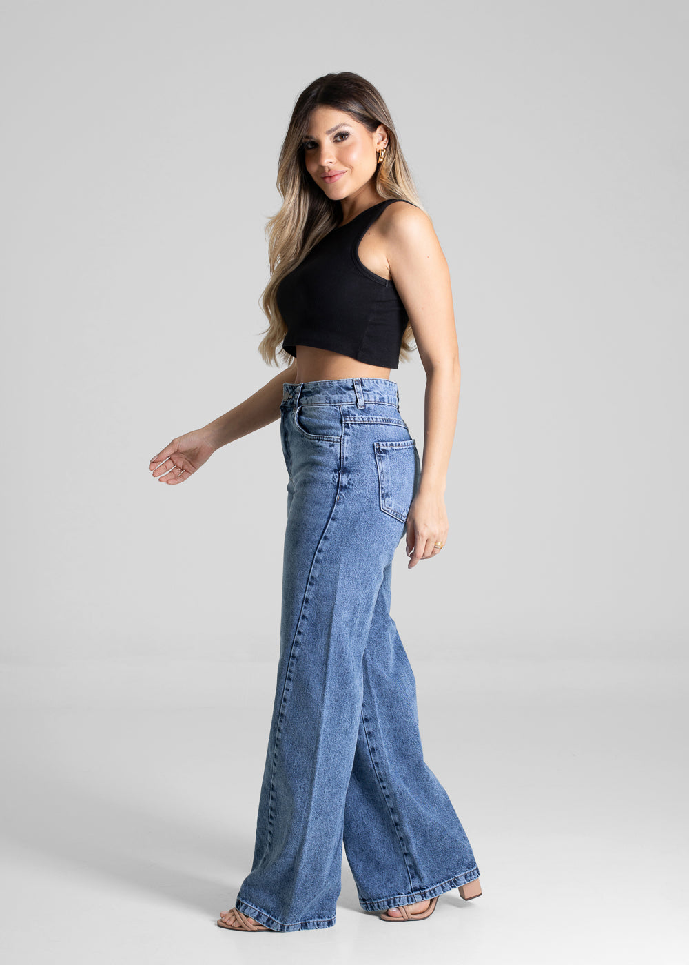 Calça Jeans Sawary Extra Wide Leg - 281042 AZUL