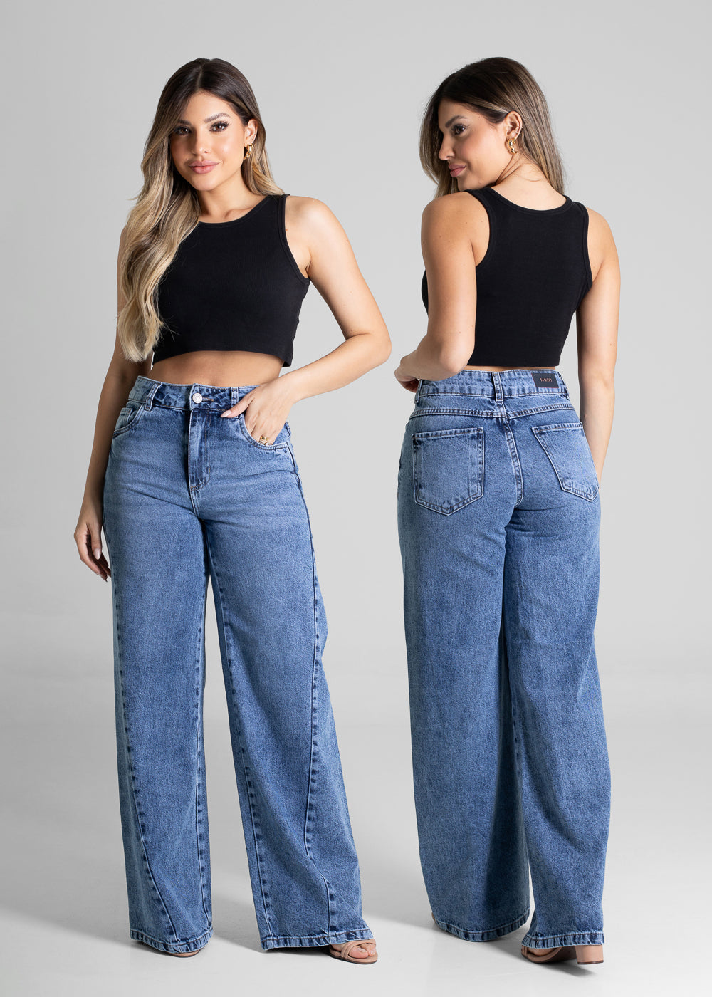 Calça Jeans Sawary Extra Wide Leg - 281042 AZUL