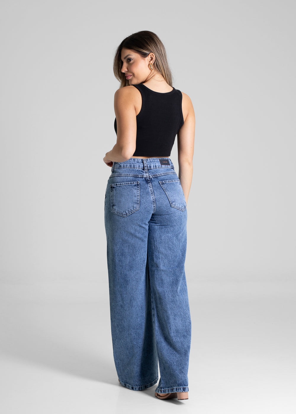 Calça Jeans Sawary Extra Wide Leg - 281042 AZUL
