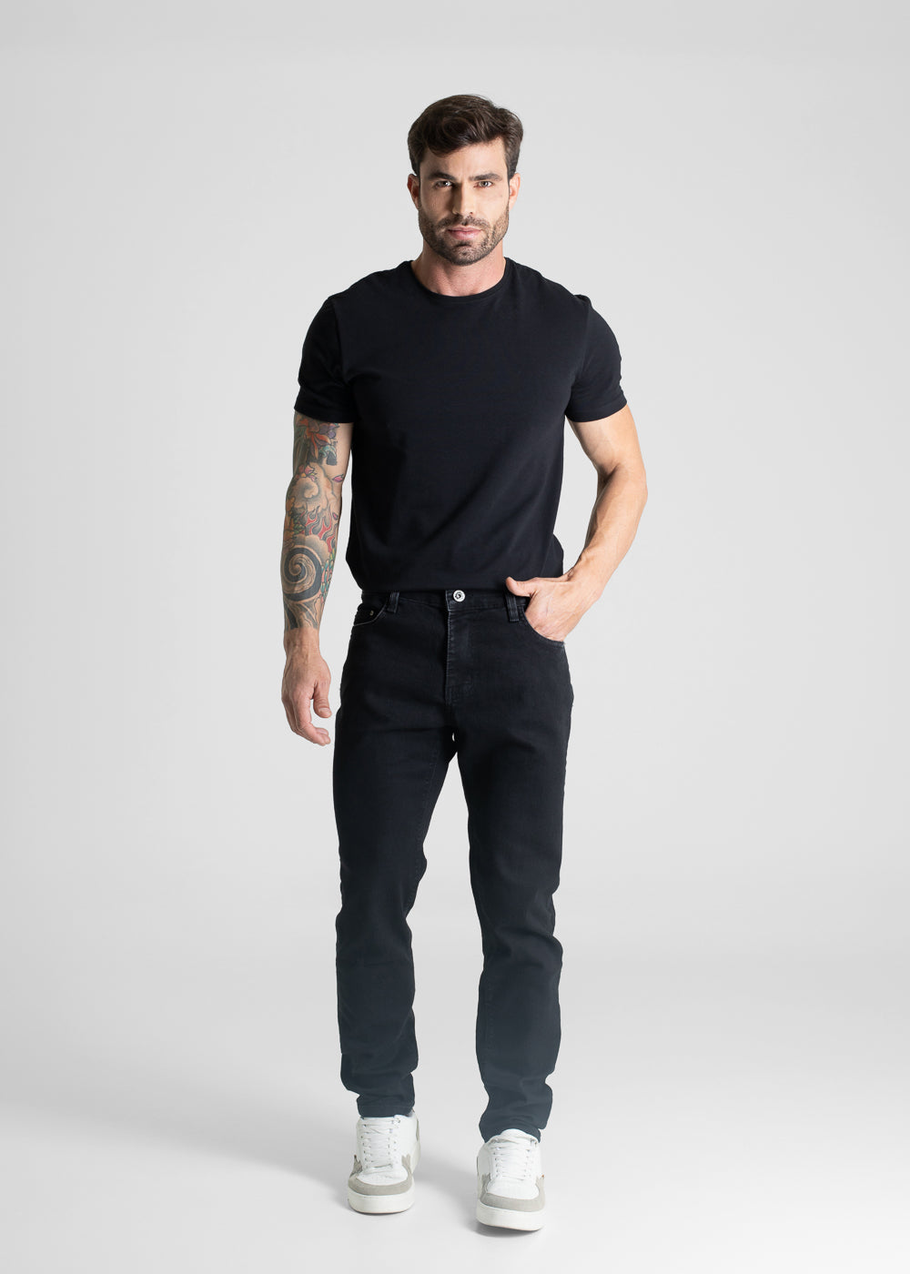 Calça Jeans Sawary Slim - 281051 PRETO
