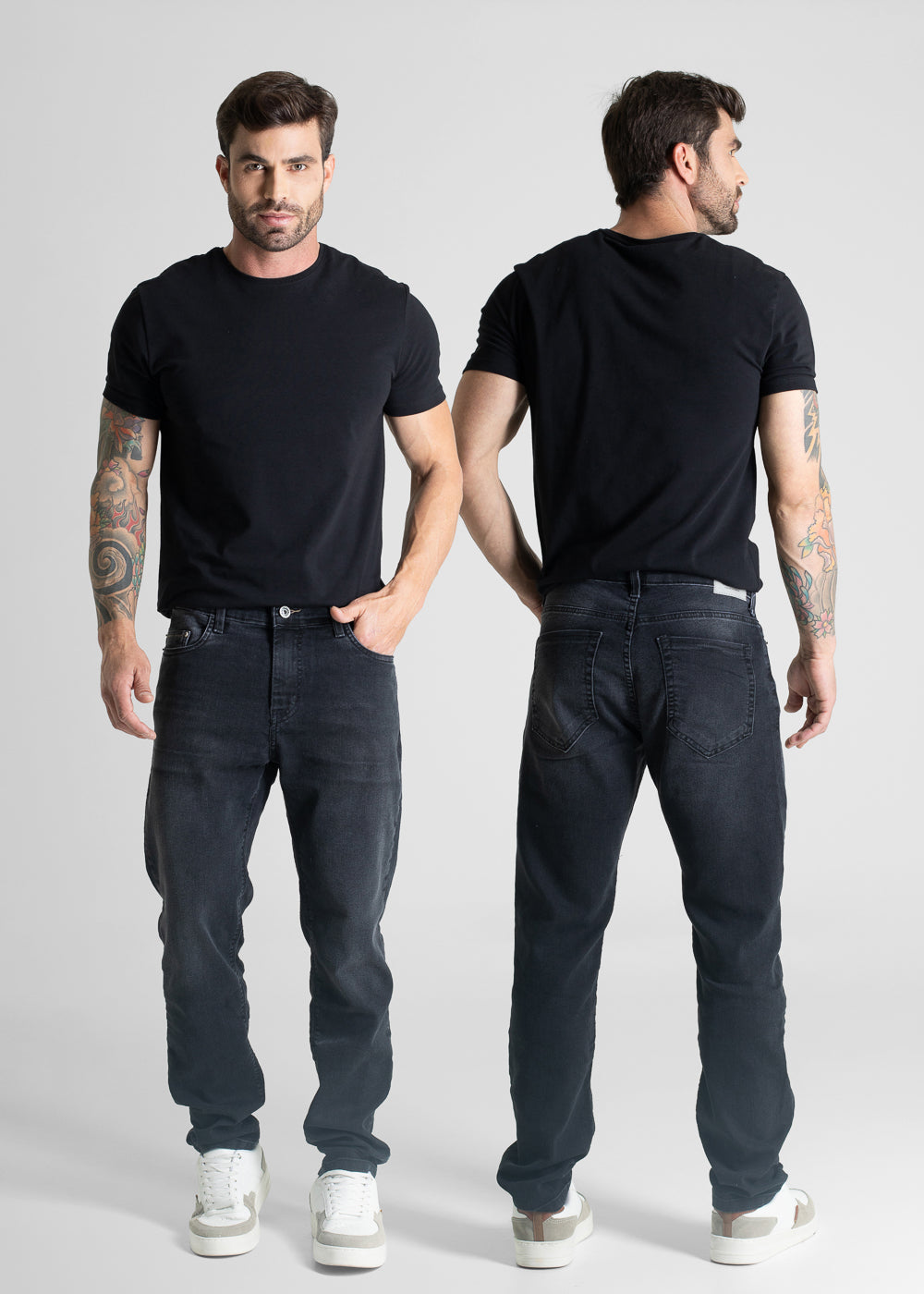 Calça Jeans Sawary Slim - 281056 PRETO