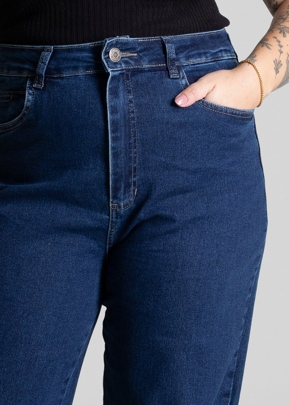 Calça Jeans Sawary Plus Size Wide Leg - 281058 AZUL