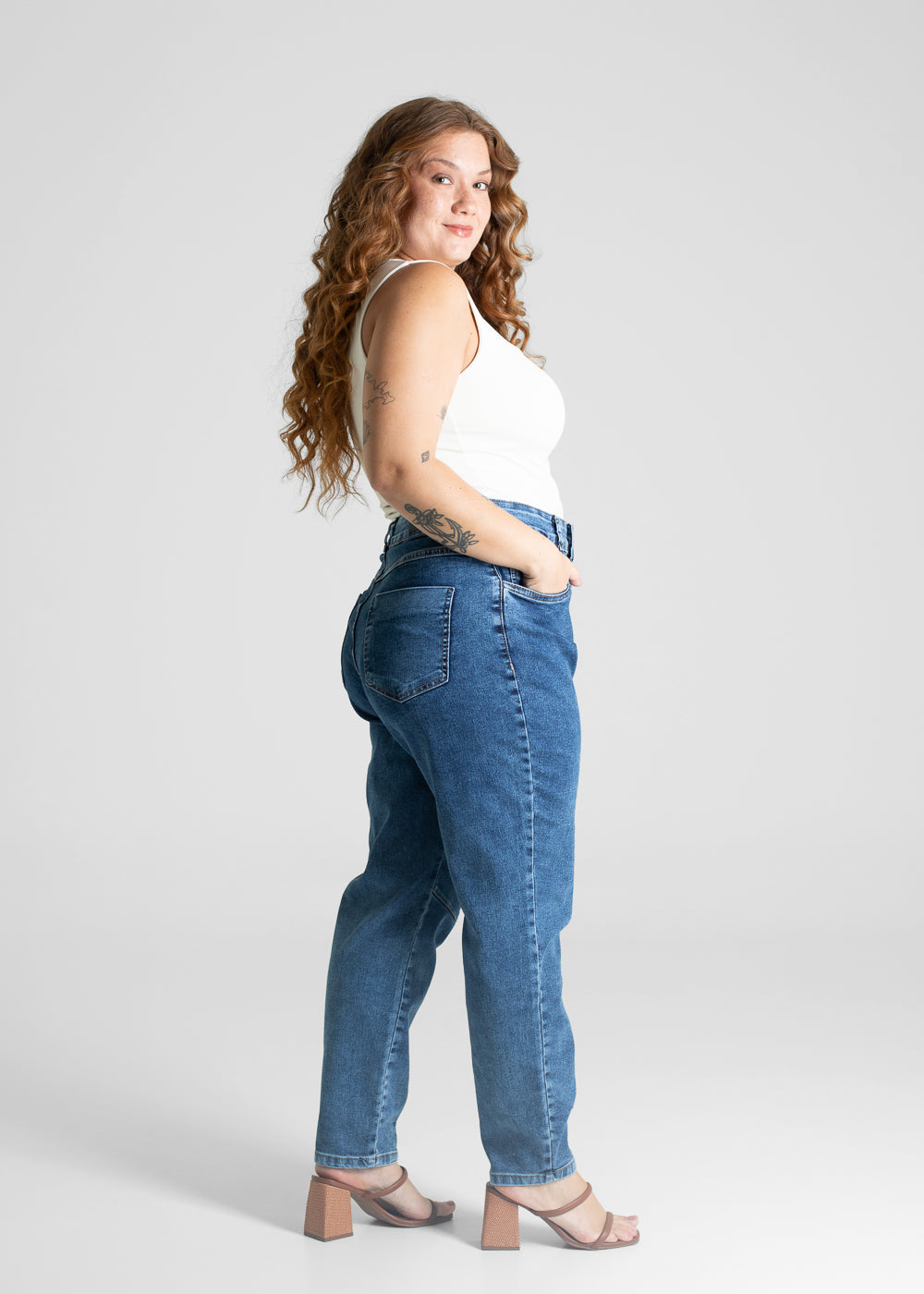Calça Jeans Sawary Plus Size Mom - 281059 AZUL