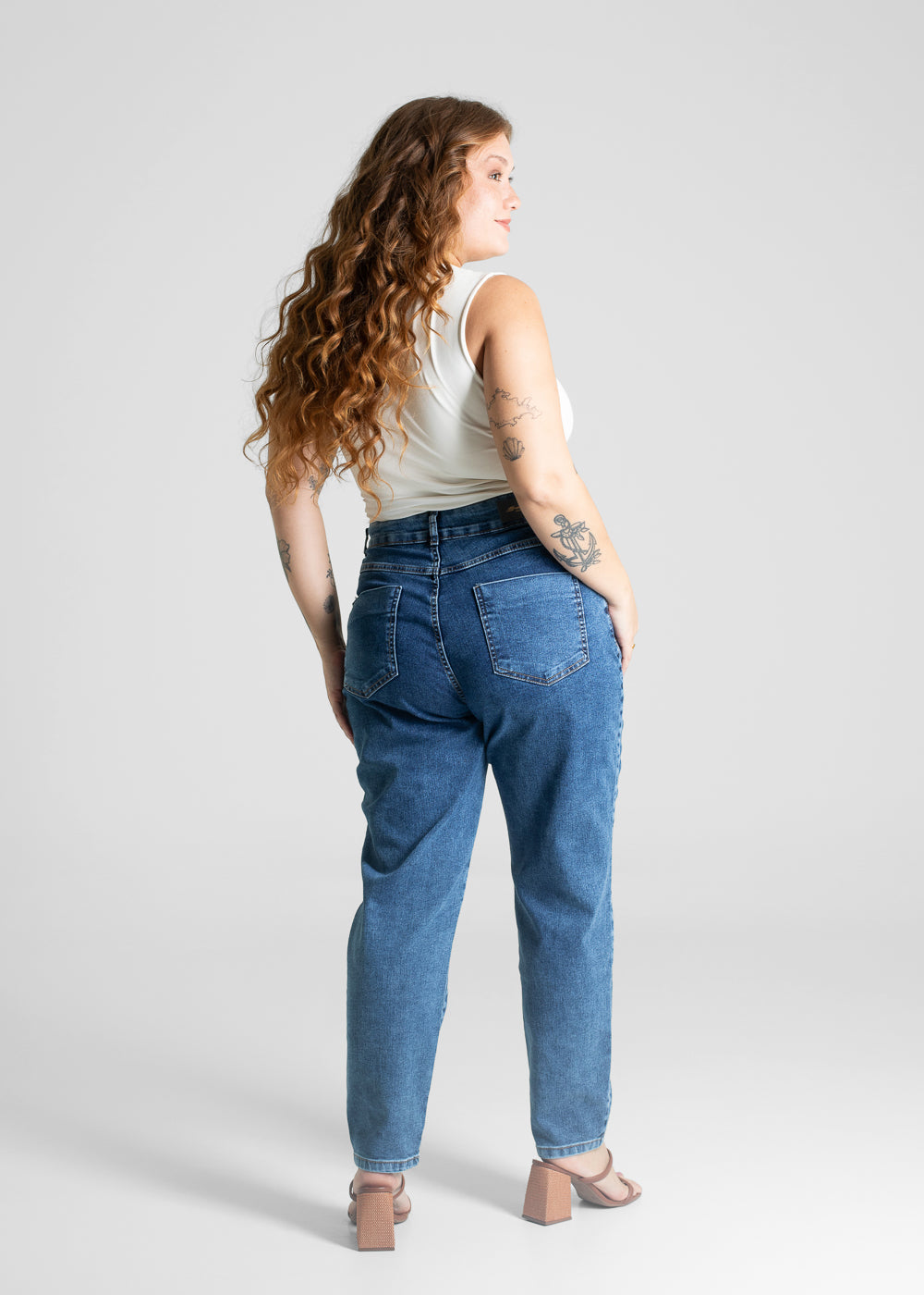 Calça Jeans Sawary Plus Size Mom - 281059 AZUL
