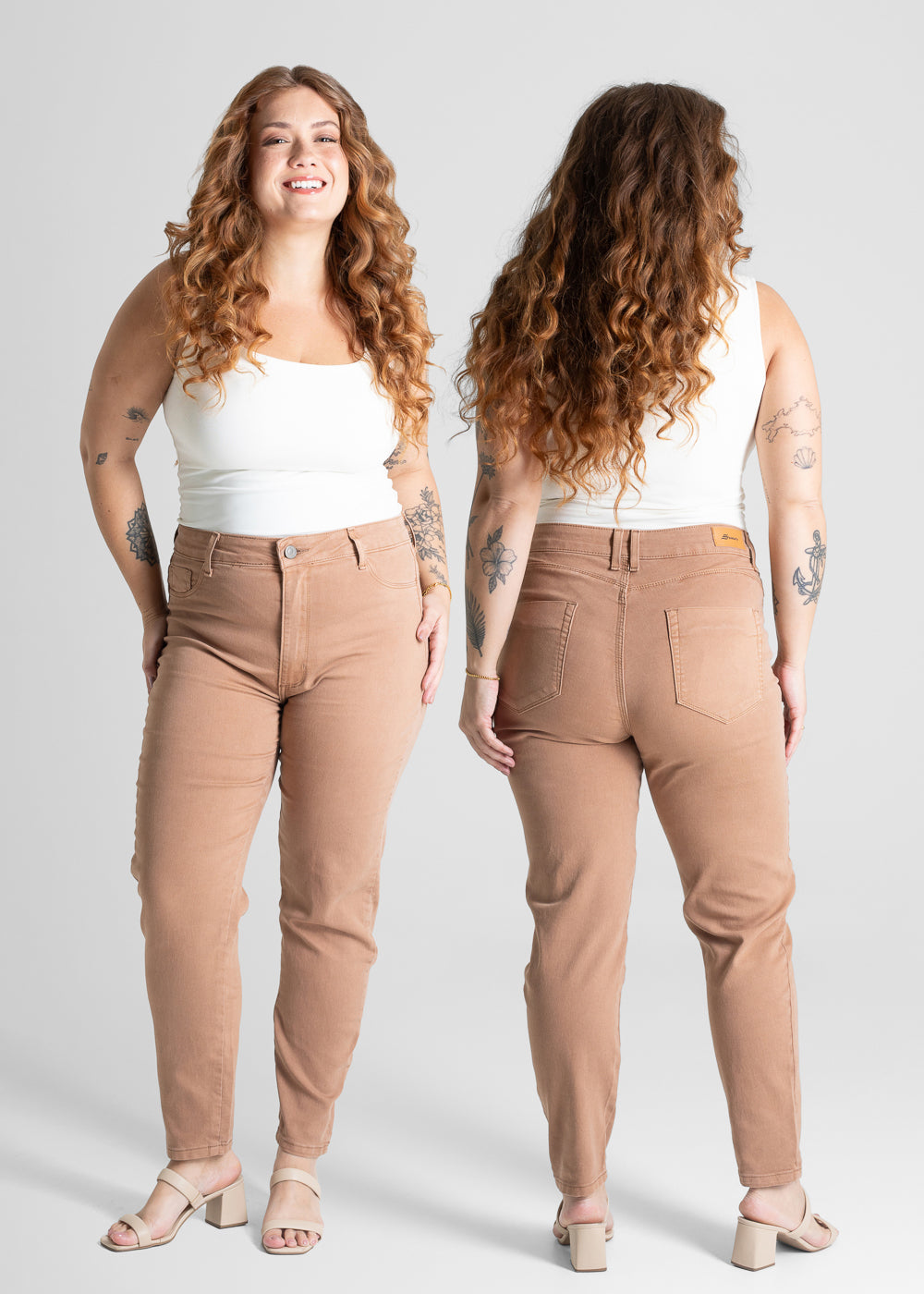 Calça Sarja Sawary Plus Size - 281060 MARROM