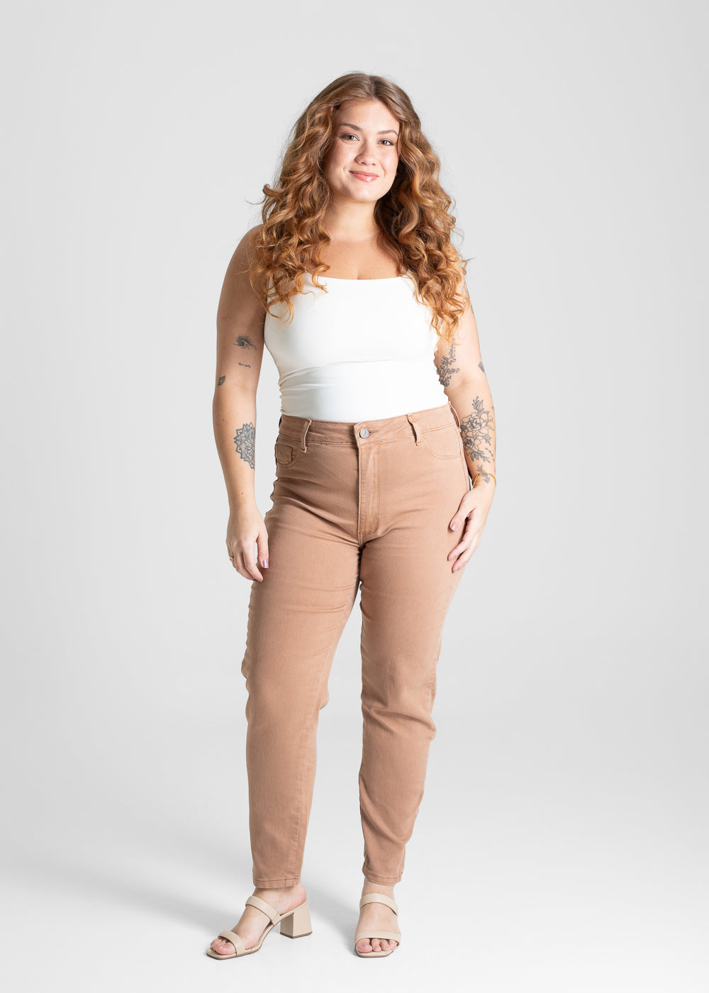 Calça Sarja Sawary Plus Size - 281060 MARROM