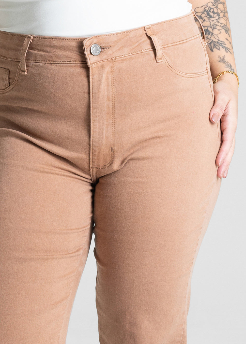 Calça Sarja Sawary Plus Size - 281060 MARROM