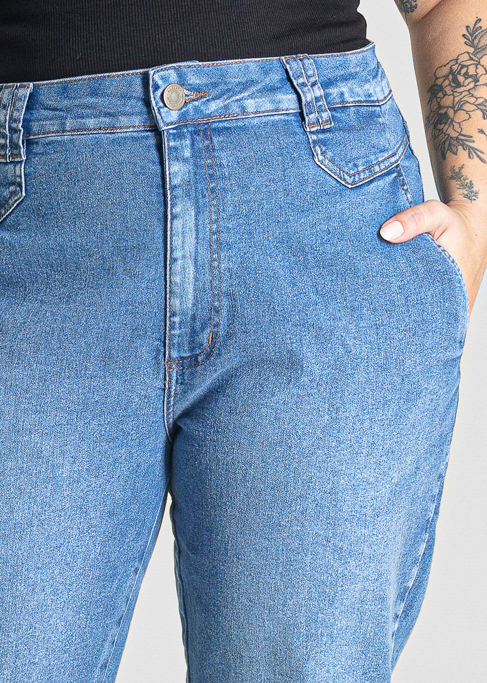 Calça Jeans Sawary Plus Size Mom - 281064 AZUL