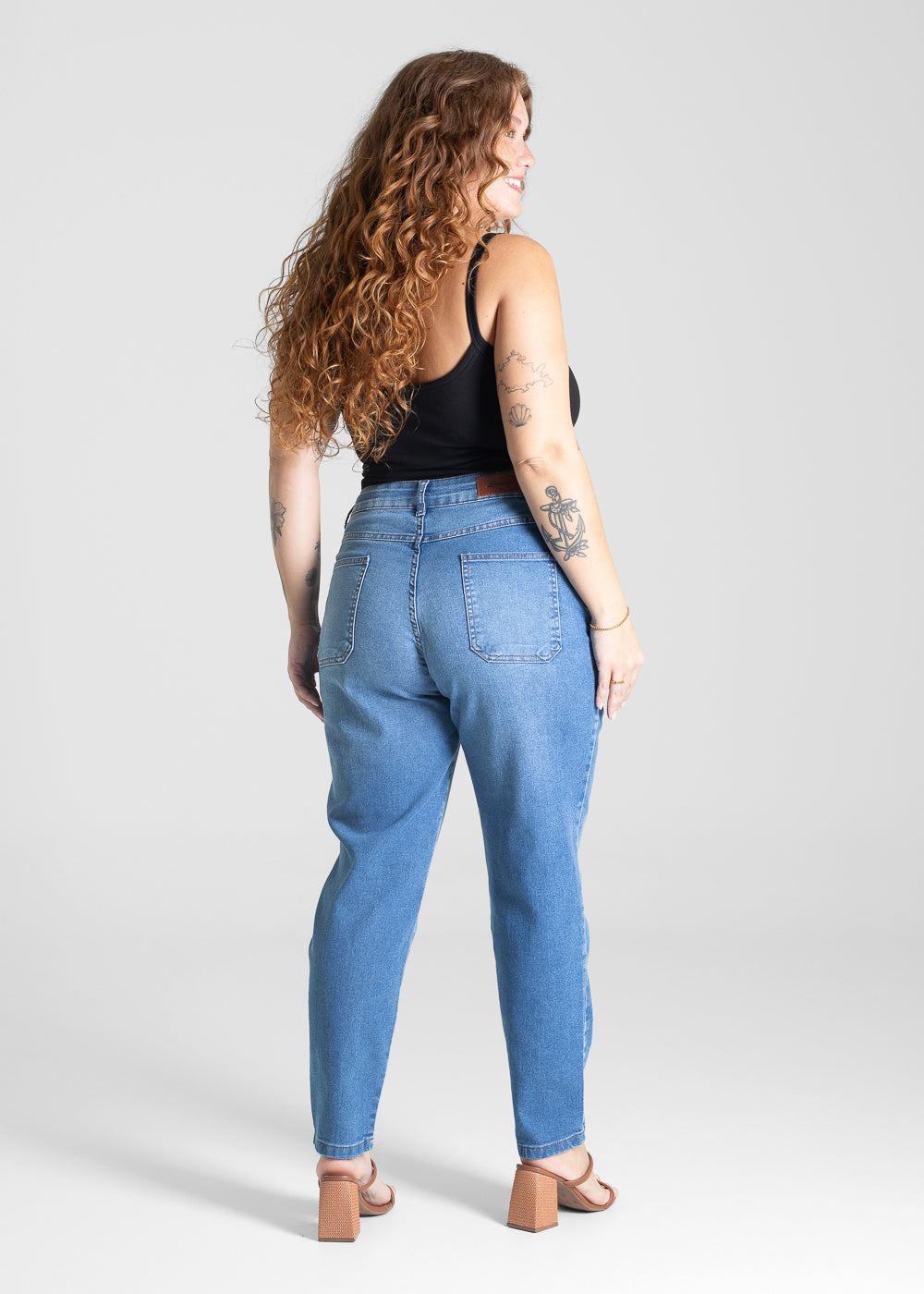 Calça Jeans Sawary Plus Size Mom - 281064 AZUL