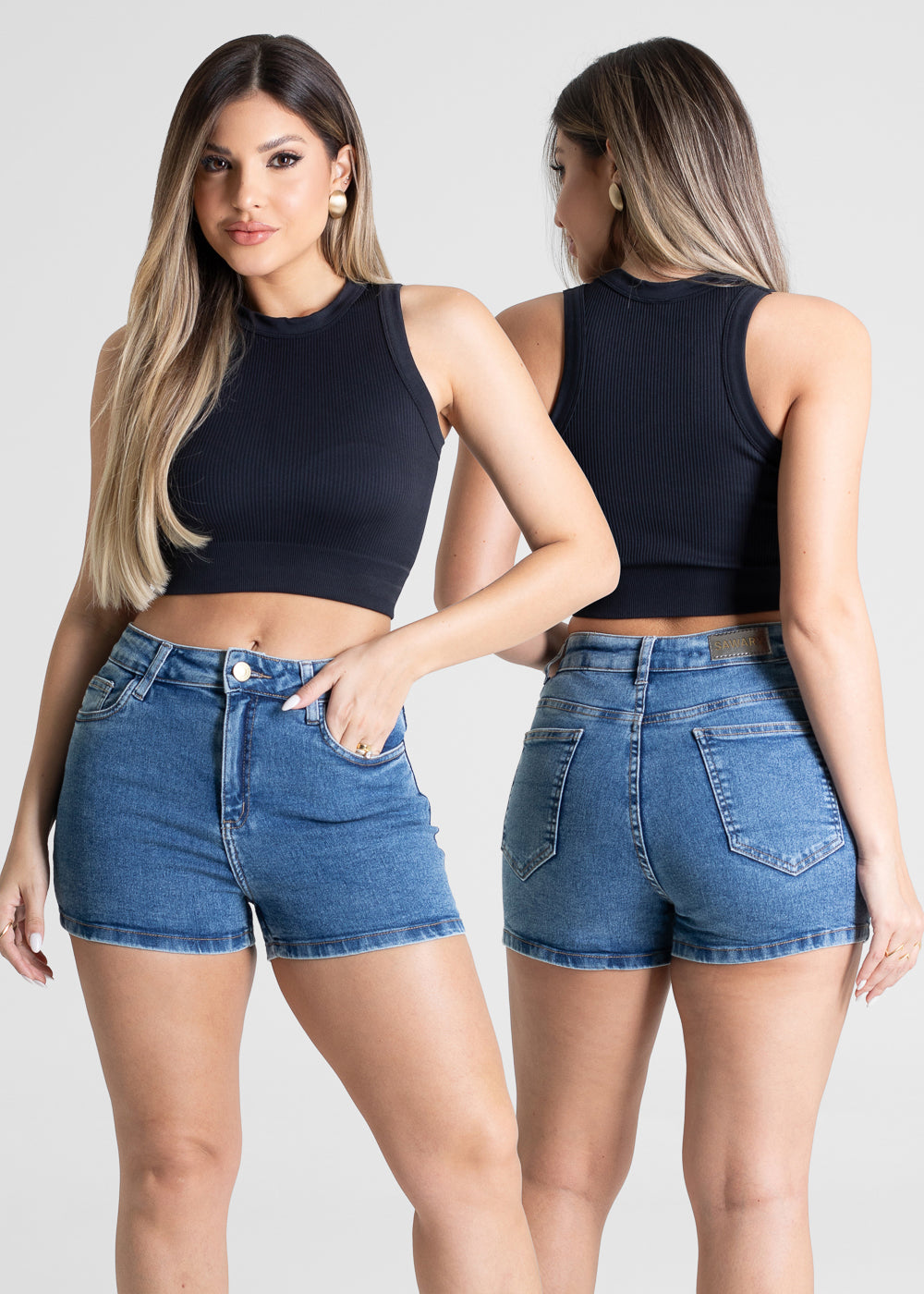 Shorts Jeans Sawary - 281085 AZUL