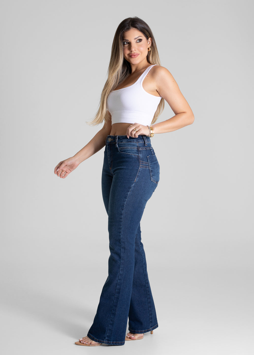 Calça Jeans Sawary Boot Cut - 281089 AZUL