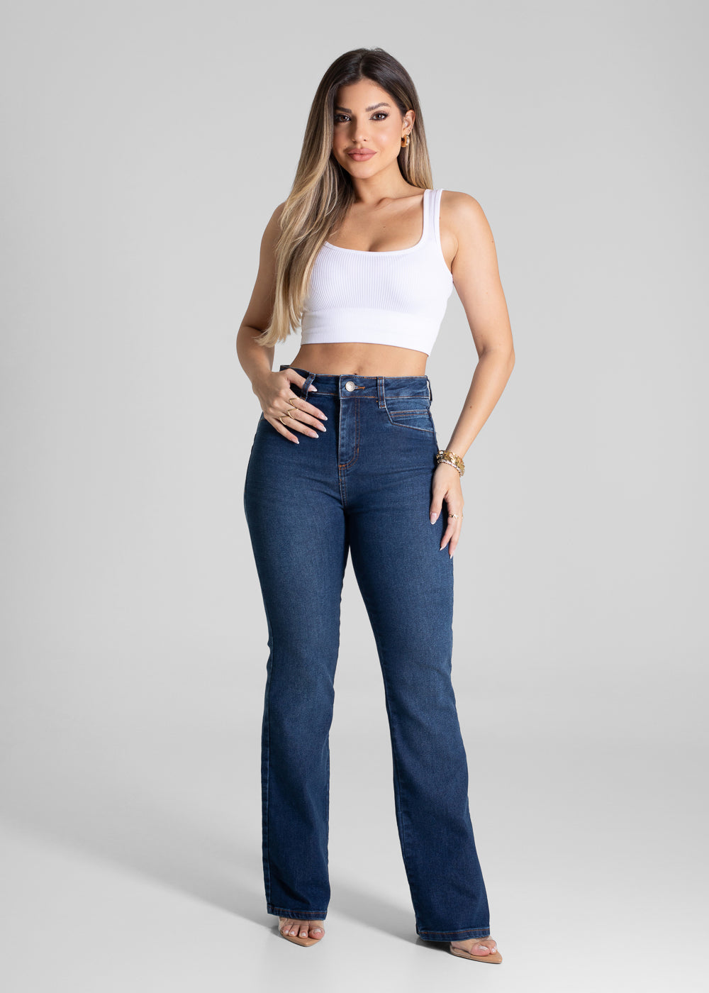 Calça Jeans Sawary Boot Cut - 281089 AZUL