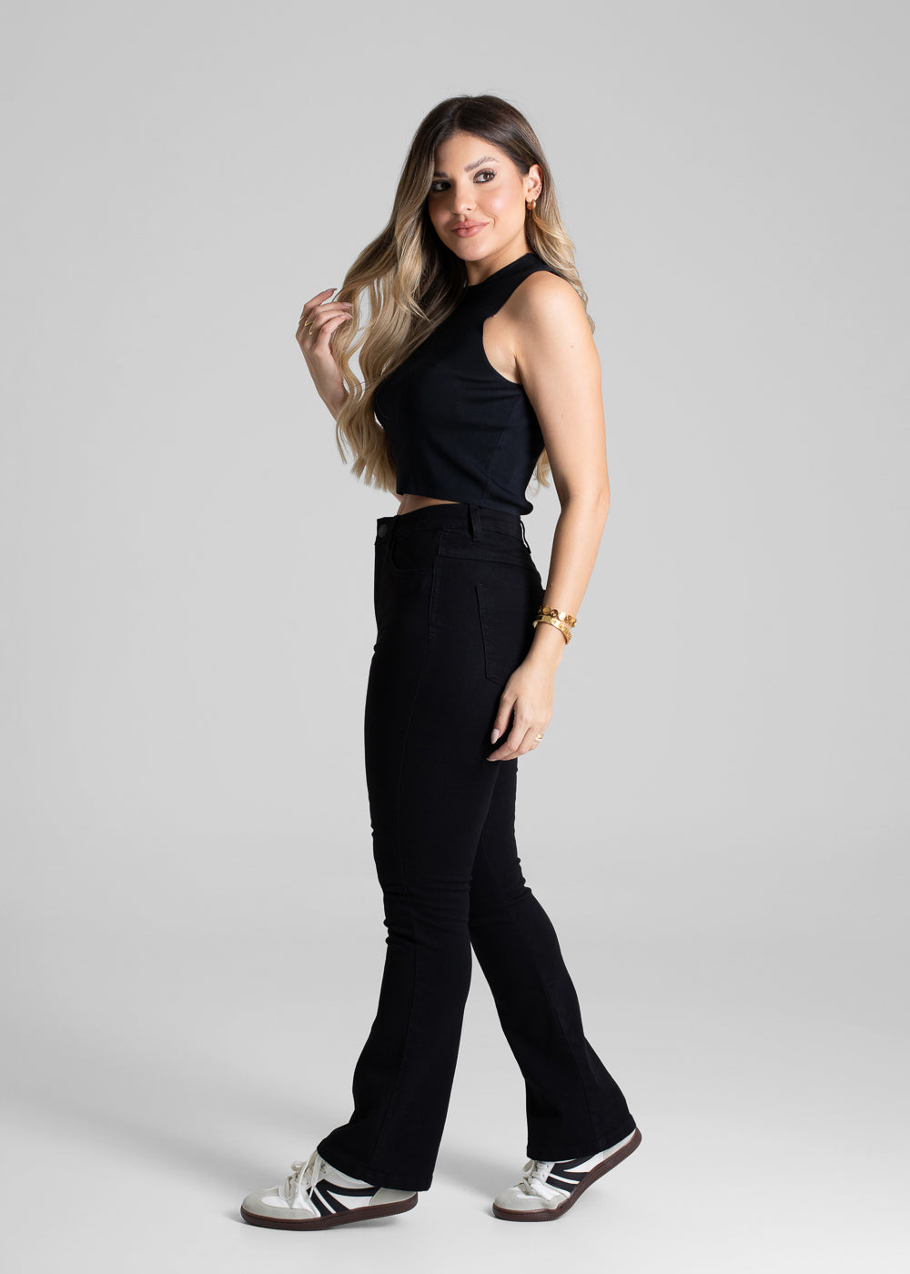 Calça Sarja Sawary Super Lipo Boot Cut - 281115 PRETO