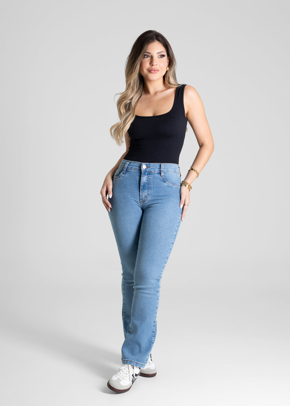 Calça Jeans Sawary Boot Cut Petit - 281117 AZUL