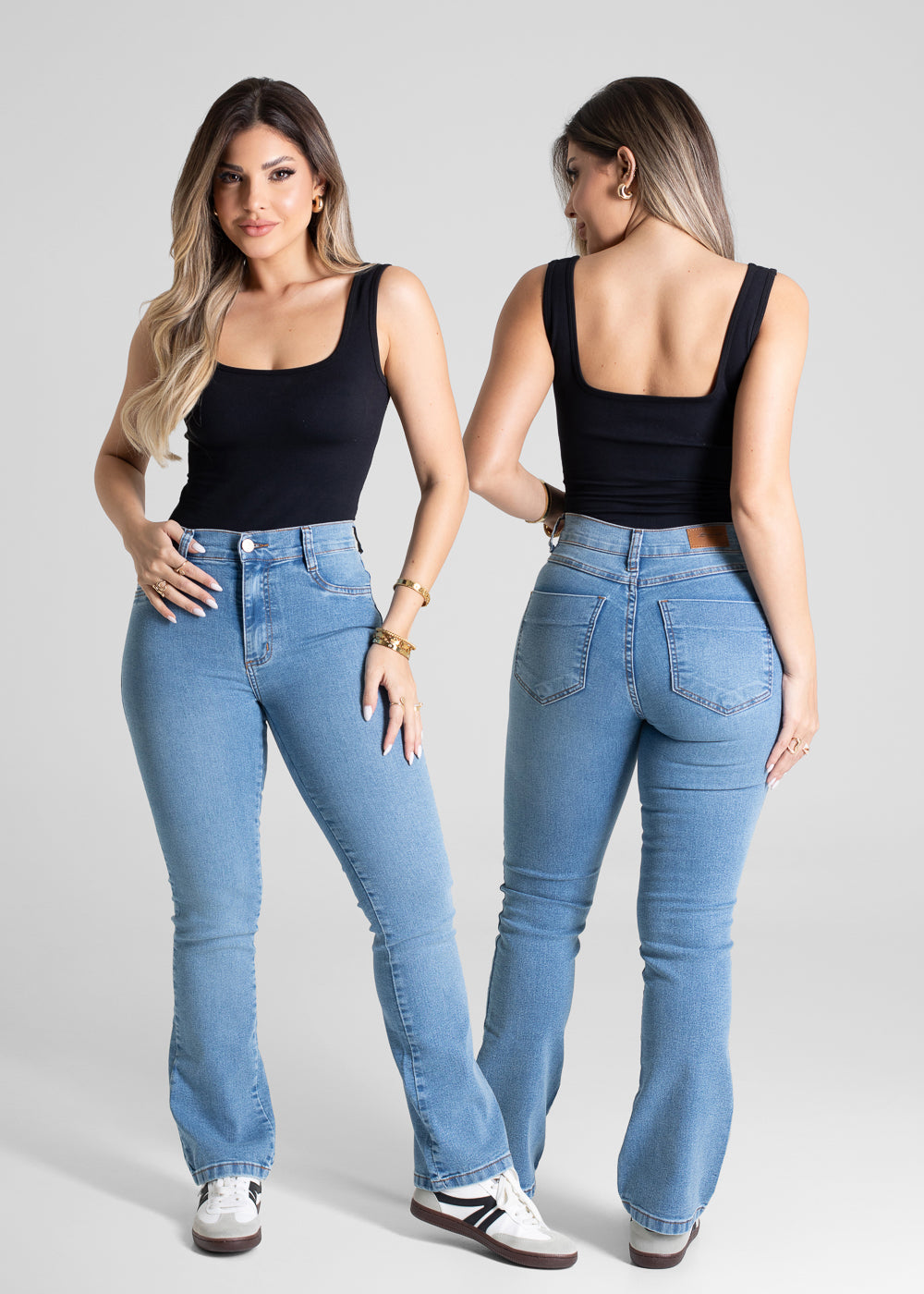 Calça Jeans Sawary Boot Cut Petit - 281117 AZUL