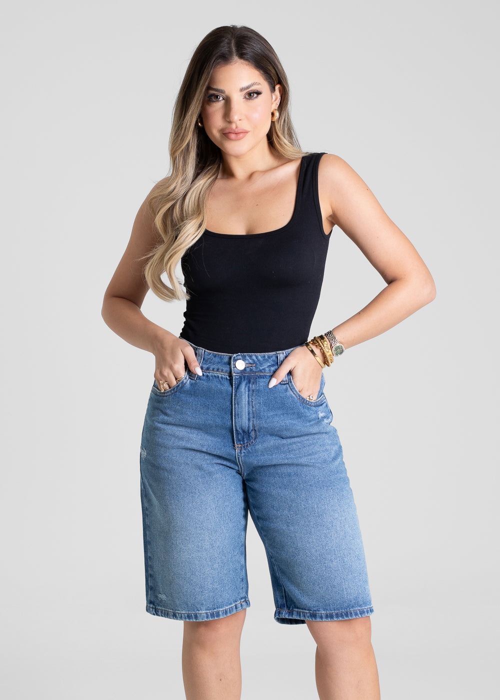 Bermuda Jeans Sawary - 281119 AZUL