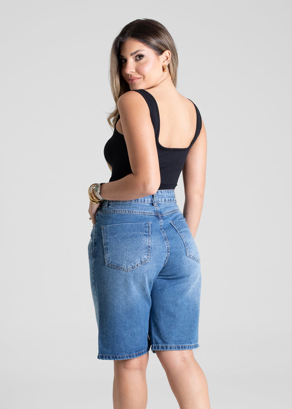 Bermuda Jeans Sawary - 281119 AZUL